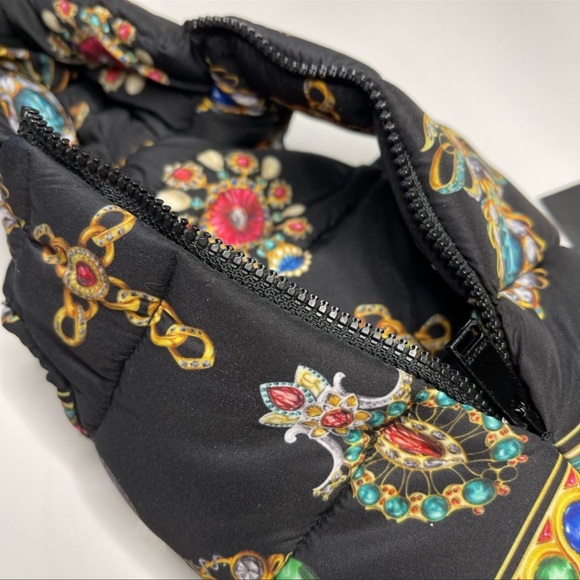 COPY - VERSACE Cell Phone Case in Black and Jewel Print Puffer Coat Design NWT - Picture 6 of 8